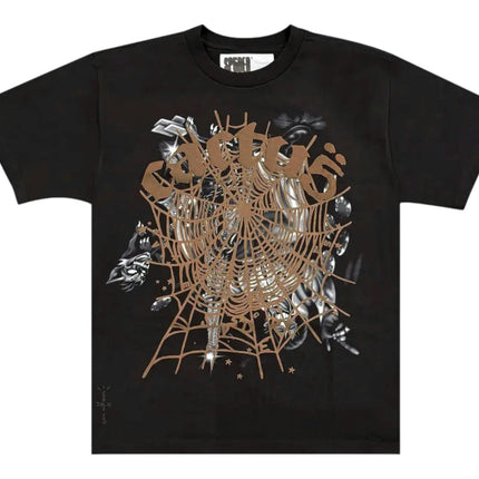 Sp5der x Travis Scott Cactus Jack Airbrush T-shirt Black ETCJ-SP-SS01, vue principale