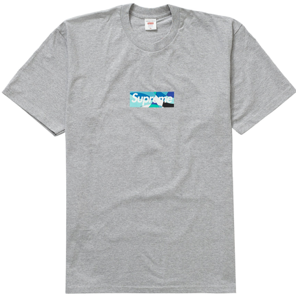 Supreme Emilio Pucci Box Logo Tee Heather Grey/Blue f24fbad1-1d39-4e15-96ba-e799e3f4328a, vue principale