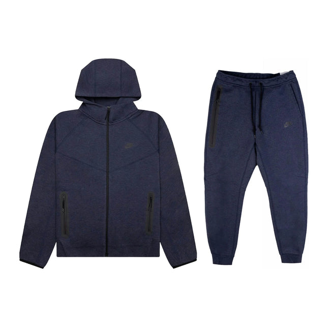 Nike Sportswear Tech Fleece Windrunner Full Zip Hoodie & Joggers Set Obsidian Heather/Black FB7921-473/FB8002-473, vue principale