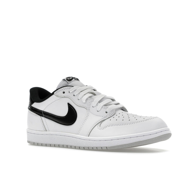 Air Jordan 1 Retro Low '85 Metallic Black FB9933-102, trois-quarts avant extérieur
