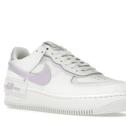 Nike Air Force 1 Low Shadow White Lilac Bloom FN6335-102, trois-quarts avant extérieur