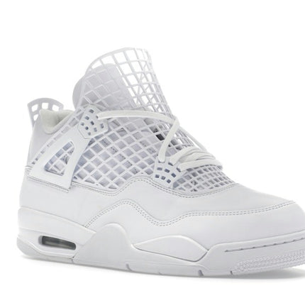 Air Jordan 4 Retro Net White FN7251-107, trois-quarts avant extérieur
