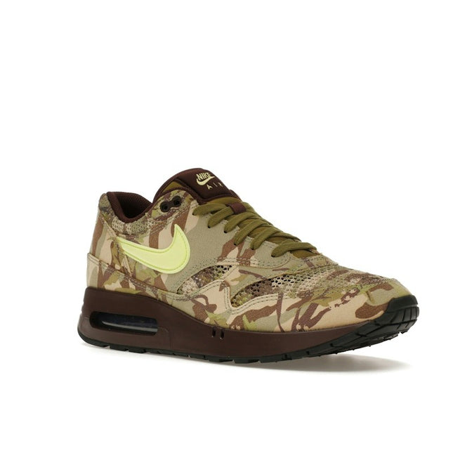 Nike Air Max 1 '86 OG Camo Light Lemon Twist FN8358-200, trois-quarts avant extérieur