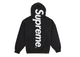 Supreme Satin Applique Hooded Sweatshirt FW24 Black FW24APPLIQUEHOODIEBLACK, vue principale