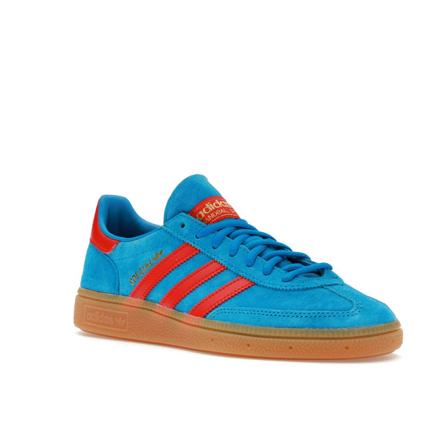 Adidas Handball Spezial Bright Blue FX5675, trois-quarts avant extérieur