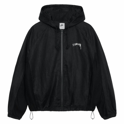 Stussy x Nike Linen Shell Jacket Black FZ5751010, vue principale