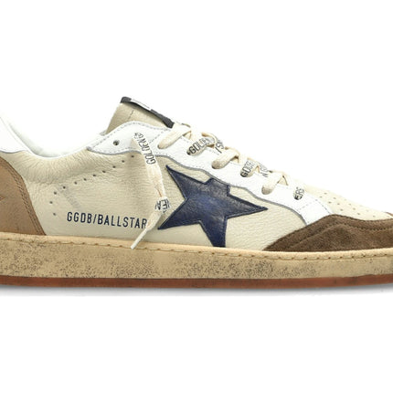 Golden Goose Ball Star White Brown Navy GMF00117.F008722.83406, vue principale