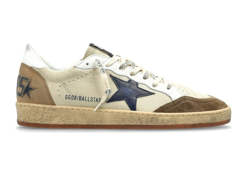 Golden Goose Ball Star White Brown Navy