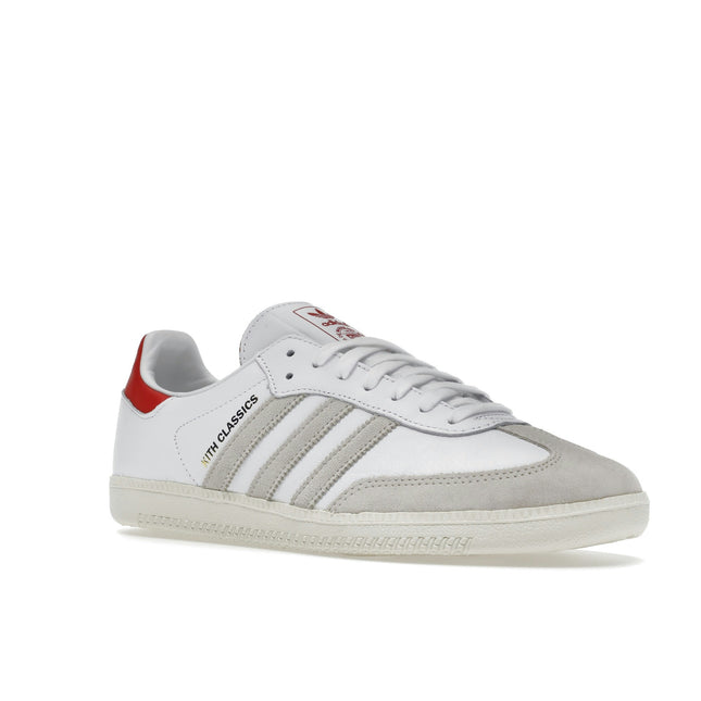 Adidas Samba OG Kith Classics White Red GY2544, trois-quarts avant extérieur