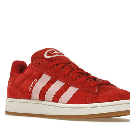 Adidas Campus 00s Better Scarlet Clear Pink H03477, trois-quarts avant extérieur