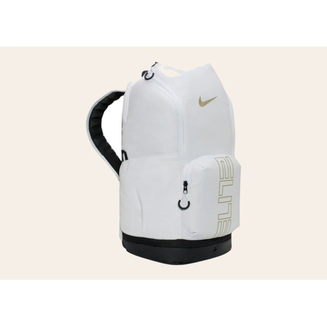 Nike Varsity Elite Backpack White/Black/Metallic Gold HM9965-100, vue principale
