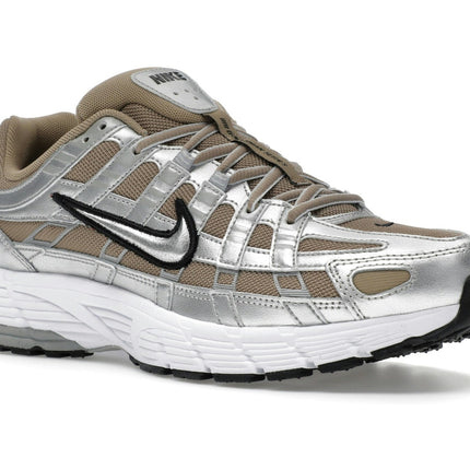Nike P-6000 Khaki Metallic Silver HQ3030-200, trois-quarts avant extérieur