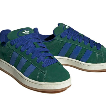 Adidas Campus 00s Dark Green Semi Lucid Blue HQ4571, trois-quarts avant de la paire