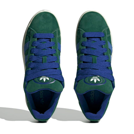 Adidas Campus 00s Dark Green Semi Lucid Blue HQ4571, dessus réel de la paire