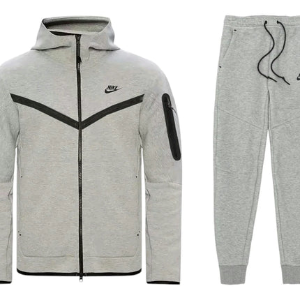 Nike Sportswear Tech Fleece Hoodie & Joggers Set (FW24) Dark Grey Heather/Black HV0949-063/HV0959-063, vue principale