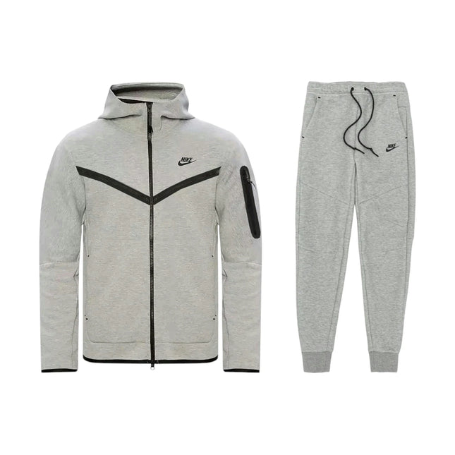 Nike Sportswear Tech Fleece Hoodie & Joggers Set (FW24) Dark Grey Heather/Black HV0949-063/HV0959-063, vue principale