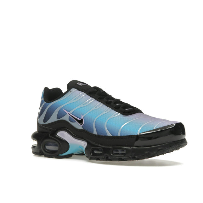 Nike Air Max Plus Black Hydrangeas HV2510-001, trois-quarts avant extérieur