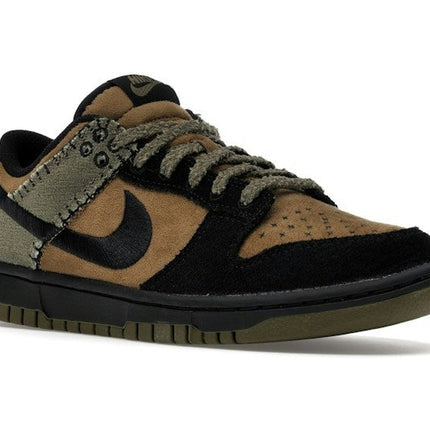 Nike Dunk Low Retro Camo Olive HV4452-300, trois-quarts avant extérieur