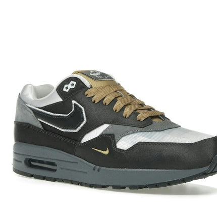 Nike Air Max 1 .SWOOSH Low Poly Big Head Mode IB9898-001, trois-quarts avant extérieur
