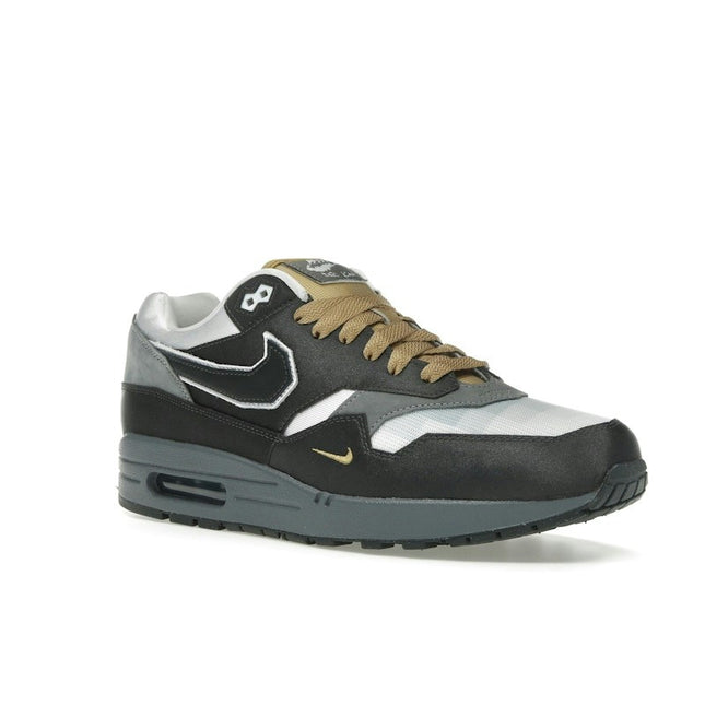 Nike Air Max 1 .SWOOSH Low Poly Big Head Mode IB9898-001, trois-quarts avant extérieur
