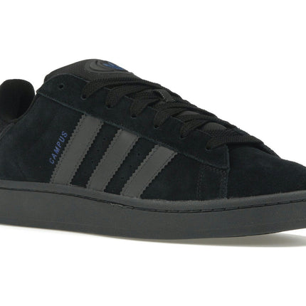 Adidas Campus 00s Core Black Lucid Blue ID2064, trois-quarts avant extérieur