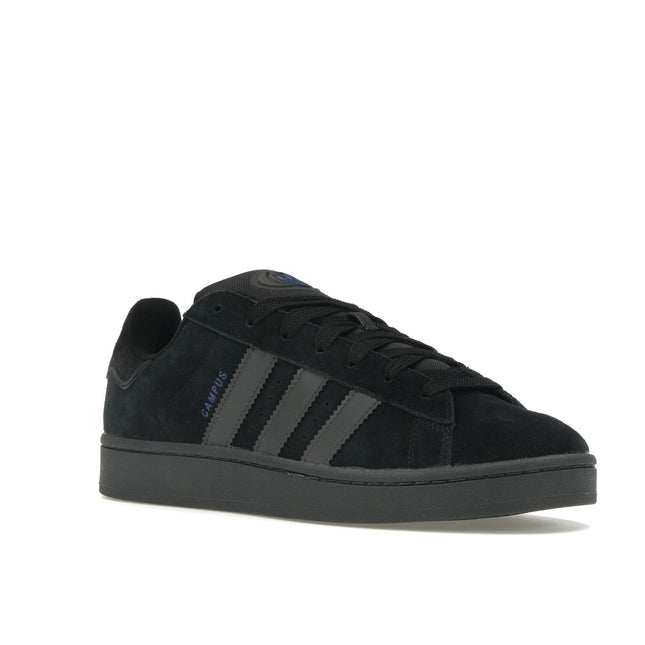 Adidas Campus 00s Core Black Lucid Blue ID2064, trois-quarts avant extérieur