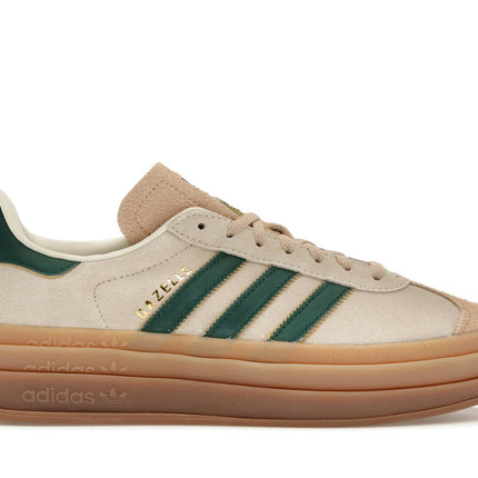 Adidas Gazelle Bold Magic Beige Collegiate Green ID7056, vue principale
