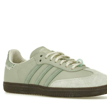 Adidas Samba OG Maha Half Green IE0967, trois-quarts avant extérieur