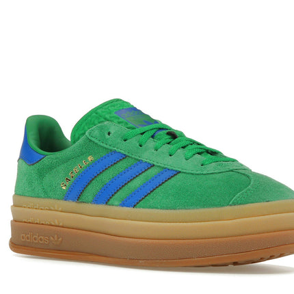 Adidas Gazelle Bold Green Blue Gum IE1370, trois-quarts avant extérieur