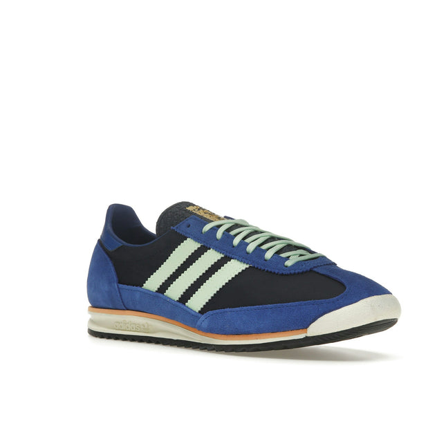 Adidas SL 72 Night Indigo Semi Green Spark IE3426, trois-quarts avant extérieur
