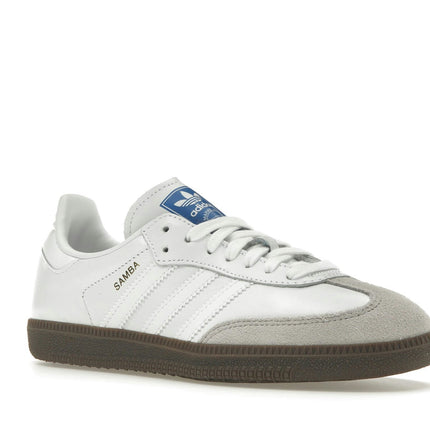 Adidas Samba Cloud White Blue Gum IE3439, trois-quarts avant extérieur