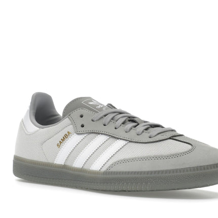Adidas Samba OG Grey Cloud White Grey IE9099, trois-quarts avant extérieur
