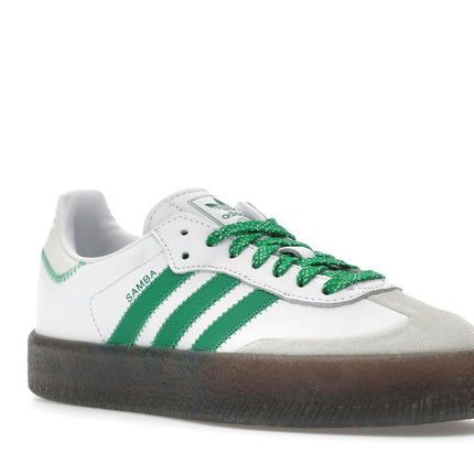 Adidas Sambae Cloud White Green IE9105, trois-quarts avant extérieur