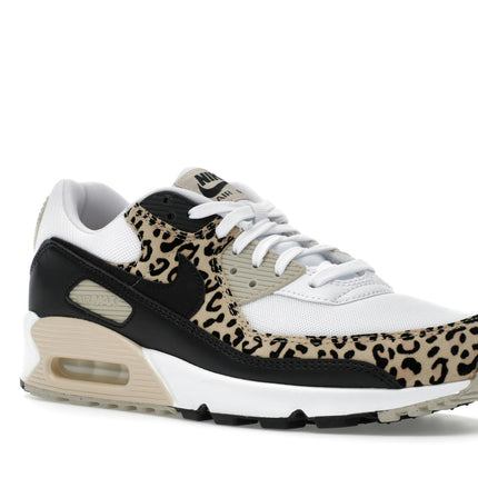 Nike Air Max 90 Leopard Sanddrift Black IF1619-100, trois-quarts avant extérieur
