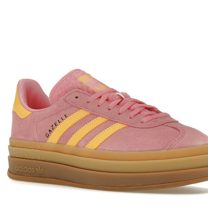 Adidas Gazelle Bold Bliss Pink Spark IF4498, trois-quarts avant extérieur