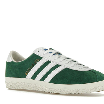 Adidas Gazelle SPZL Dark Green White IF5787, trois-quarts avant extérieur