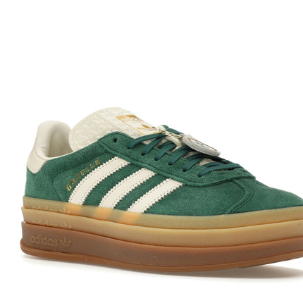 Adidas Gazelle Bold Green IF7160, trois-quarts avant extérieur