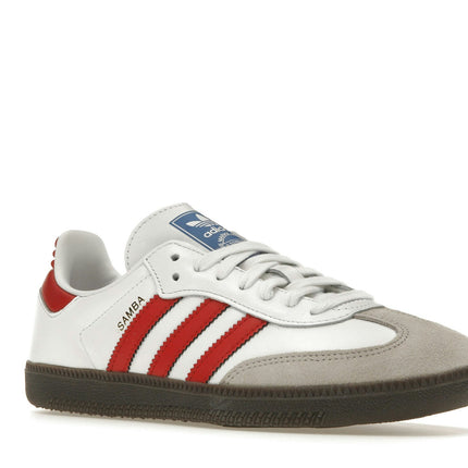 Adidas Samba OG White Red IG1025, trois-quarts avant extérieur