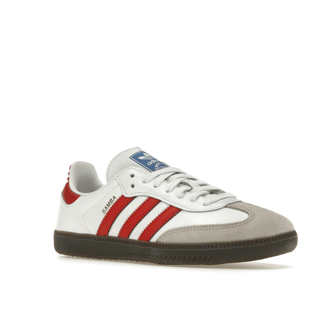 Adidas Samba OG White Red IG1025, trois-quarts avant extérieur