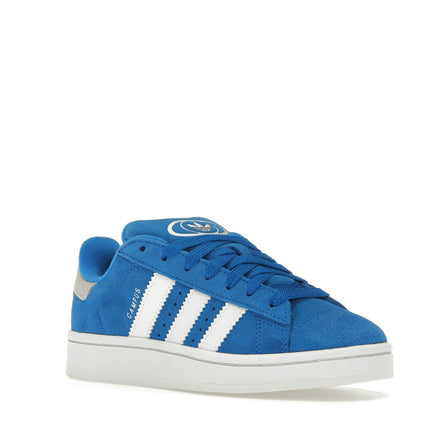 Adidas Campus 00s Blue Bird IG1231, trois-quarts avant extérieur