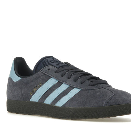 Adidas Gazelle Shadow Navy Clear Blue IG4988, trois-quarts avant extérieur