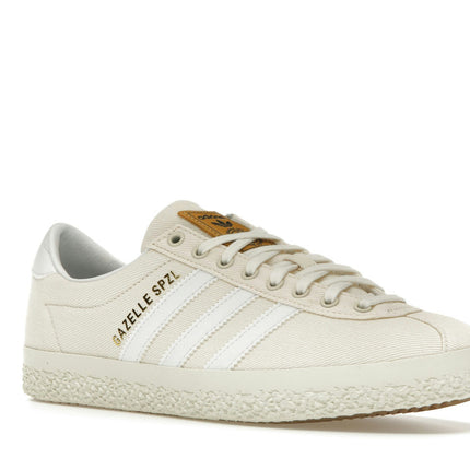 Adidas Gazelle SPZL Chalk White IG8940, trois-quarts avant extérieur