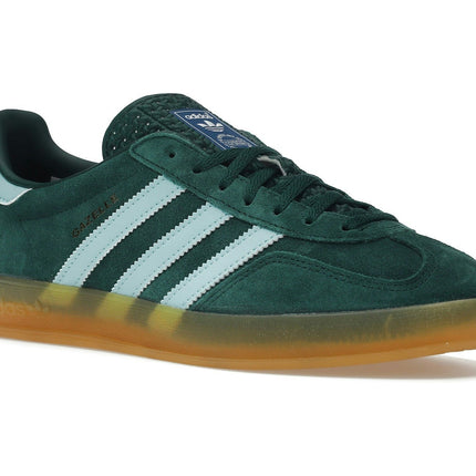 Adidas Gazelle Indoor Collegiate Green IG9979, trois-quarts avant extérieur