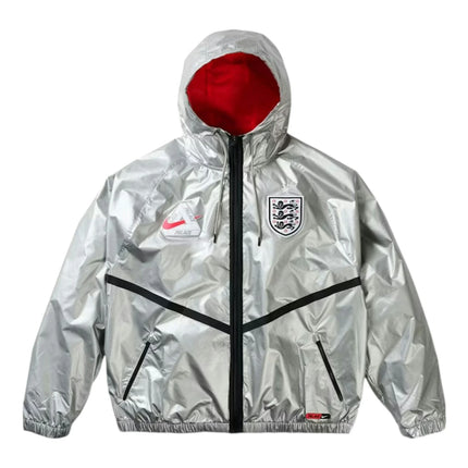 Palace x Nike England Dri-FIT Academy Anthem Jacket Pewter Grey/Bright Crimson/Black IH1610-052, vue principale