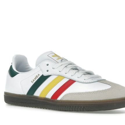 Adidas Samba OG White Rasta IH3118, trois-quarts avant extérieur