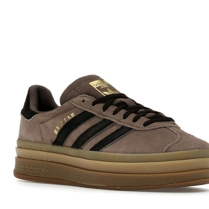 Adidas Gazelle Bold Earth Strata Aurora Coffee IH4202, trois-quarts avant extérieur