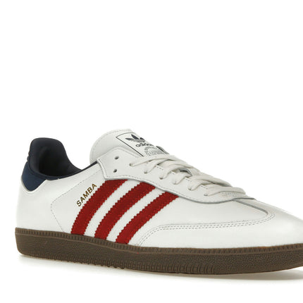 Adidas Samba OG Team Victory Red Night Indigo IH4881, trois-quarts avant extérieur