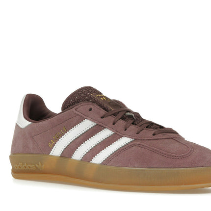 Adidas Gazelle Indoor Shadow Fig IH5483, trois-quarts avant extérieur