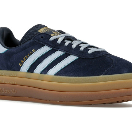 Adidas Gazelle Bold Night Indigo Crystal Sky IH6787, trois-quarts avant extérieur