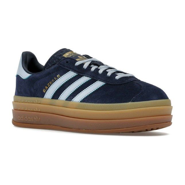 Adidas Gazelle Bold Night Indigo Crystal Sky IH6787, trois-quarts avant extérieur